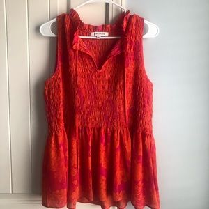 Rose + Olive Tops | Smocked Peplum Blouse